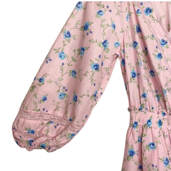 LoveShackFancy x Target Esme Dress Pink Floral Excellent Size XS - Picture 6 of 9